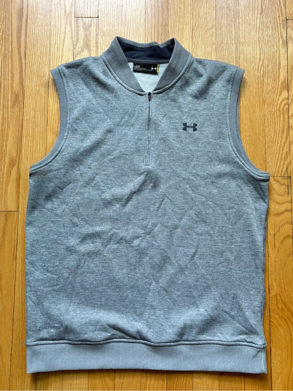 Under Armour Men’s Full Zip Performance Golf Vest Large Gray Solid
